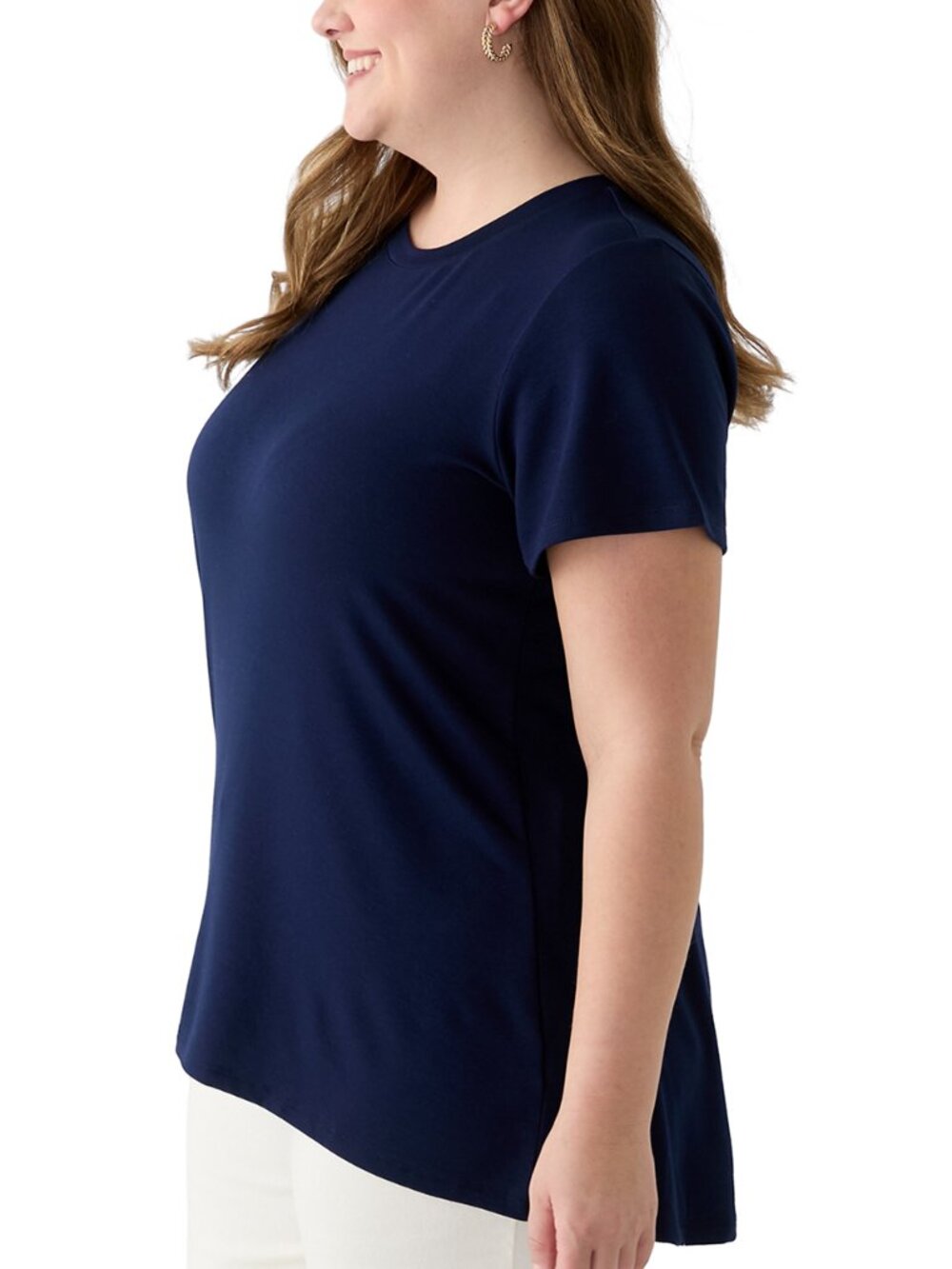 Plus Size Pleated Back T-Shirt 4X